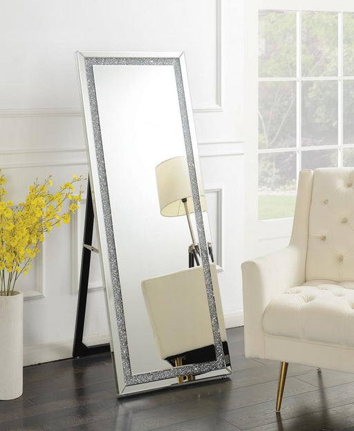 Novak Rectangular Cheval Floor Mirror Silver - imattress & ifurniture (FL)