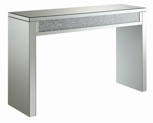 Gillian Rectangular Sofa Table Silver and Clear Mirror - imattress & ifurniture (FL)