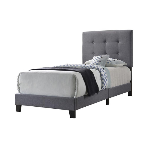 Mapes Tufted Upholstered Twin Bed Grey - imattress & ifurniture (FL)