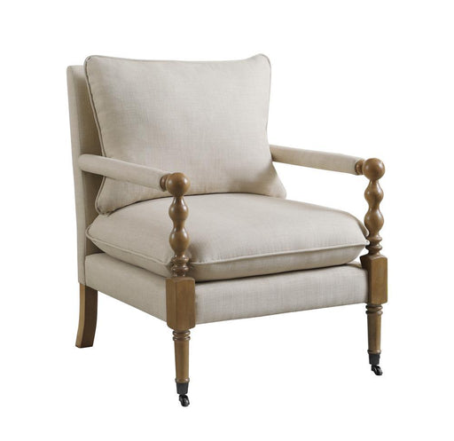 Dempsy Upholstered Accent Chair with Casters Beige - imattress & ifurniture (FL)