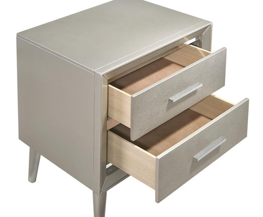 Ramon 2-drawer Nightstand Metallic Sterling - imattress & ifurniture (FL)