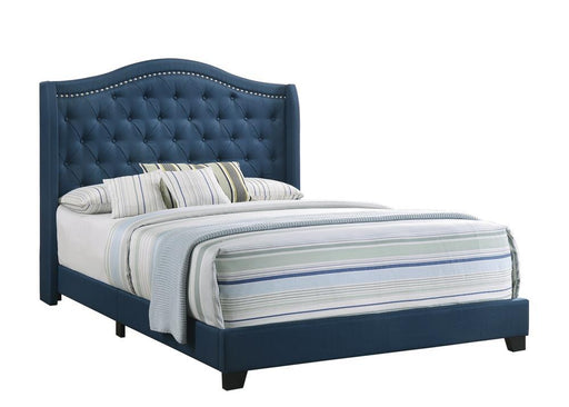 Sonoma Eastern King Camel Headboard with Nailhead Trim Bed Blue - imattress & ifurniture (FL)