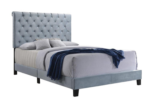 Warner Queen Upholstered Bed Slate Blue - imattress & ifurniture (FL)