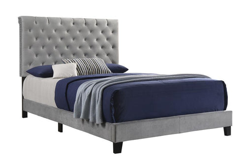 Warner Eastern King Upholstered Bed Grey - imattress & ifurniture (FL)