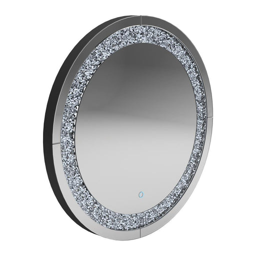 Landar Round Wall Mirror Silver - imattress & ifurniture (FL)