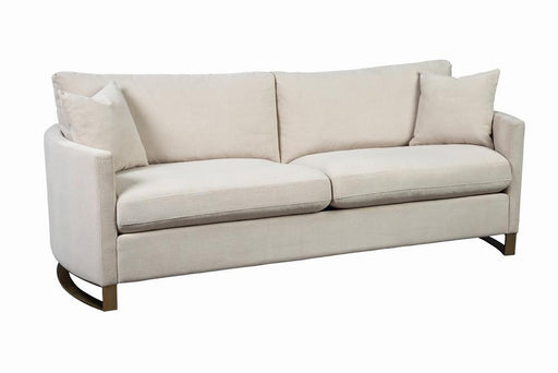 Corliss Upholstered Arched Arms Sofa Beige - imattress & ifurniture (FL)