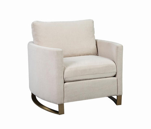 Corliss Upholstered Arched Arms Chair Beige - imattress & ifurniture (FL)