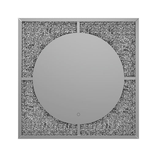 Theresa LED Wall Mirror Silver and Black - imattress & ifurniture (FL)