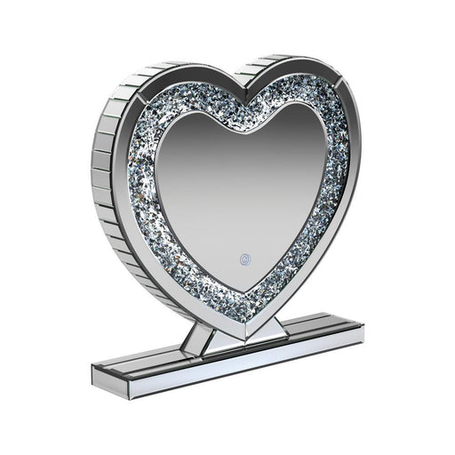 Euston Heart Shape Table Mirror Silver - imattress & ifurniture (FL)