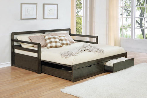 Sorrento 2-drawer Twin XL Daybed with Extension Trundle Grey - imattress & ifurniture (FL)