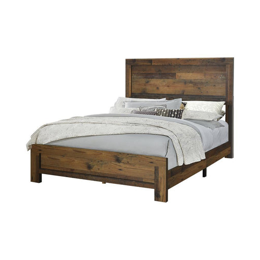 Sidney Queen Panel Bed Rustic Pine - imattress & ifurniture (FL)