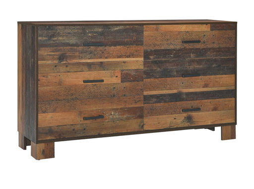 Sidney 6-drawer Dresser Rustic Pine - imattress & ifurniture (FL)