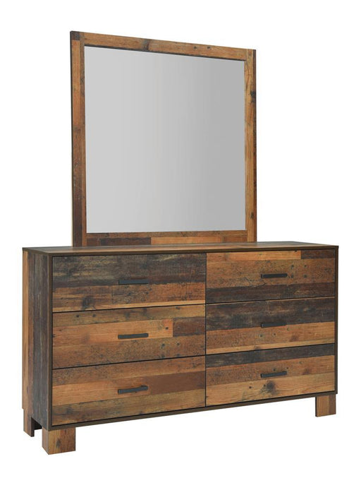 Sidney Square Dresser Mirror Rustic Pine - imattress & ifurniture (FL)