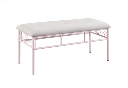 Massi Tufted Upholstered Bench Powder Pink - imattress & ifurniture (FL)