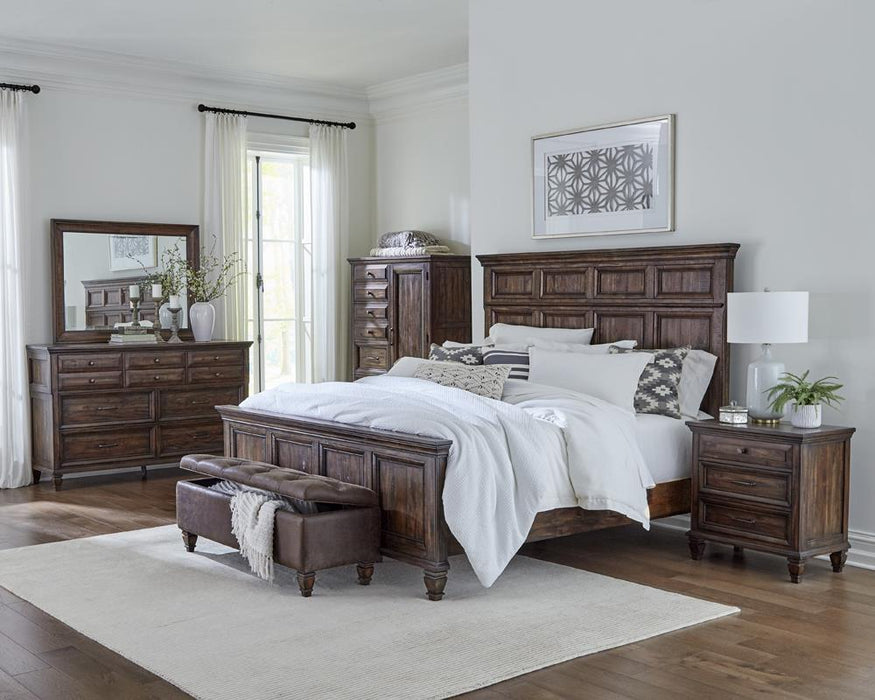 Avenue Eastern King Panel Bed Weathered Burnished Brown - imattress & ifurniture (FL)