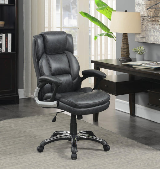 Nerris Adjustable Height Office Chair with Padded Arm Grey and Black - imattress & ifurniture (FL)