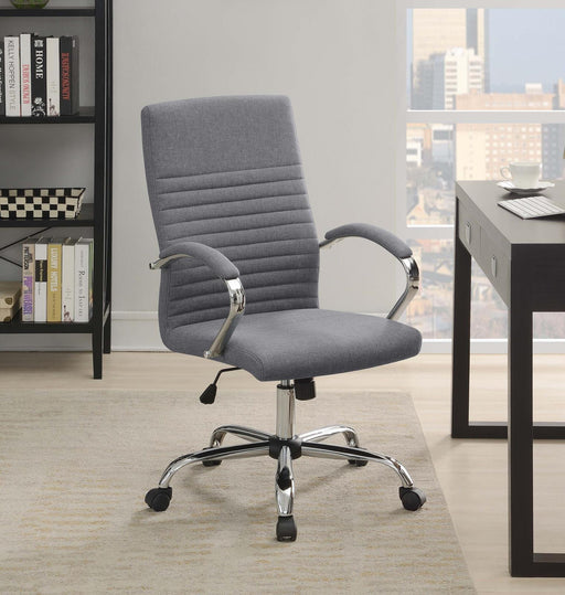 Abisko Upholstered Office Chair with Casters Grey and Chrome - imattress & ifurniture (FL)