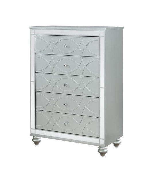 Gunnison 5-drawer Chest Silver Metallic - imattress & ifurniture (FL)