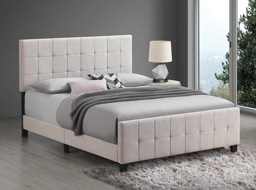 Fairfield Queen Upholstered Panel Bed Beige - imattress & ifurniture (FL)