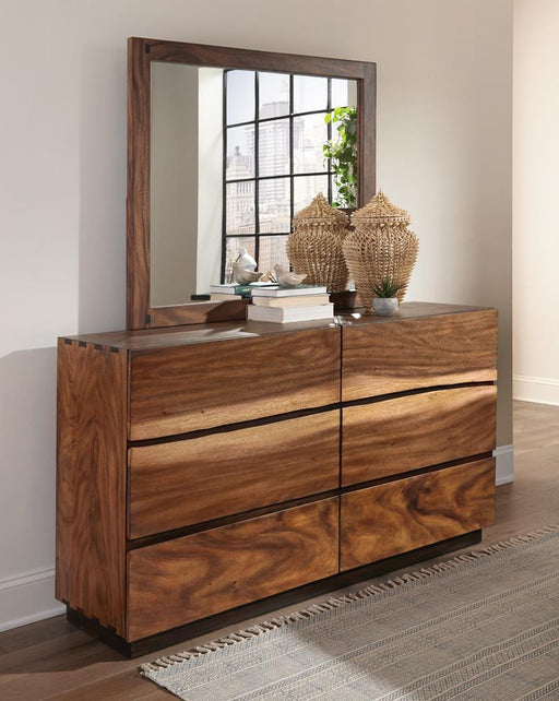 Winslow 6-drawer Dresser Smokey Walnut and Coffee Bean - imattress & ifurniture (FL)