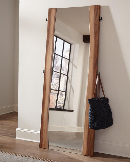 Winslow Standing Mirror Smokey Walnut and Coffee Bean - imattress & ifurniture (FL)