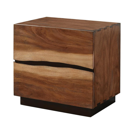 Winslow 2-drawer Nightstand Smokey Walnut and Coffee Bean - imattress & ifurniture (FL)