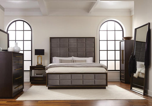 Durango Queen Upholstered Bed Smoked Peppercorn and Grey - imattress & ifurniture (FL)