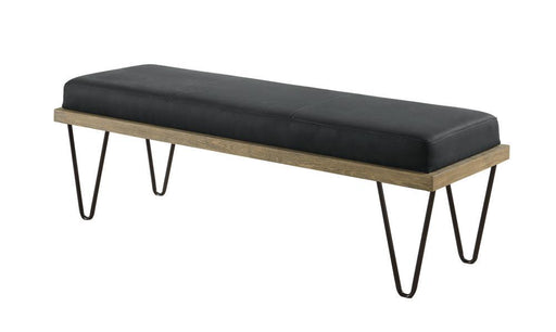 Chad Upholstered Bench with Hairpin Legs Dark Blue - imattress & ifurniture (FL)