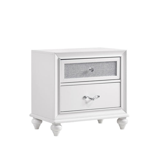 Barzini 2-drawer Nightstand White - imattress & ifurniture (FL)