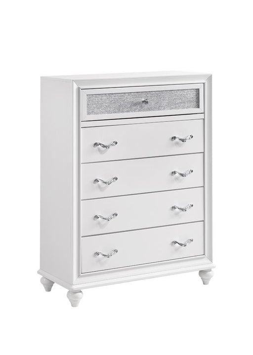 Barzini 5-drawer Chest White - imattress & ifurniture (FL)