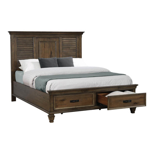 Franco Eastern King Storage Bed Burnished Oak - imattress & ifurniture (FL)