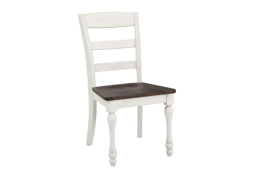 Madelyn Ladder Back Side Chairs Dark Cocoa and Coastal White (Set of 2) - imattress & ifurniture (FL)