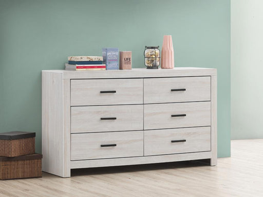 Brantford 6-drawer Dresser Coastal White - imattress & ifurniture (FL)