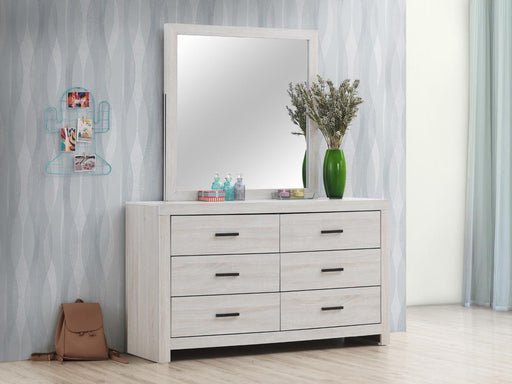 Brantford Rectangle Dresser Mirror Coastal White - imattress & ifurniture (FL)