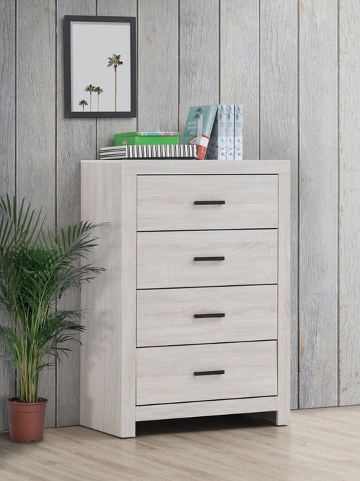 Brantford 4-drawer Chest Coastal White - imattress & ifurniture (FL)