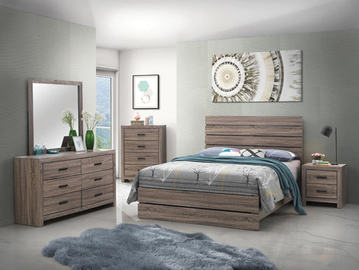 Brantford Eastern King Panel Bed Barrel Oak - imattress & ifurniture (FL)