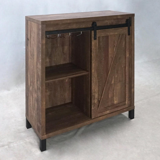 Arlington Bar Cabinet with Sliding Door Rustic Oak - imattress & ifurniture (FL)