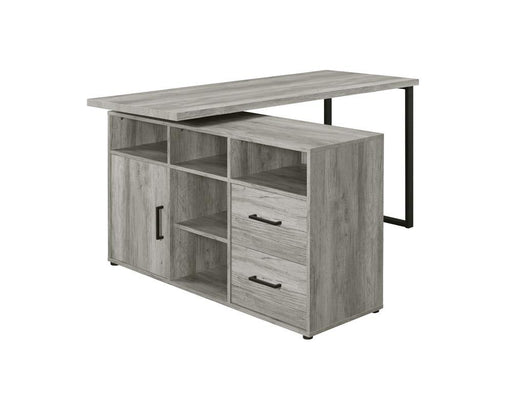 Hertford L-shape Office Desk with Storage Grey Driftwood - imattress & ifurniture (FL)