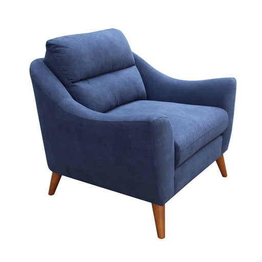 Gano Sloped Arm Upholstered Chair Navy Blue - imattress & ifurniture (FL)