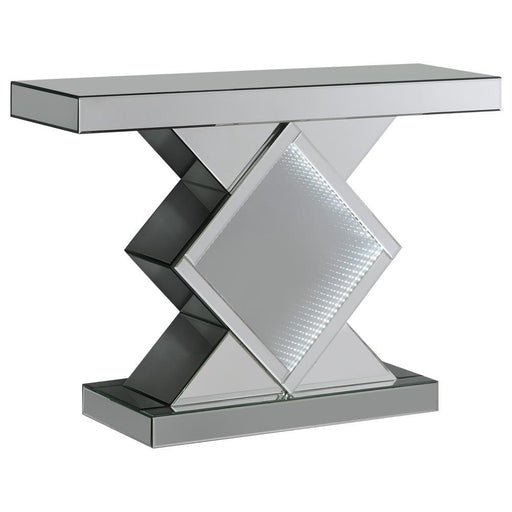 Moody Console Table with LED Lighting Silver - imattress & ifurniture (FL)