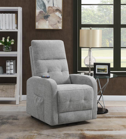 Howie Tufted Upholstered Power Lift Recliner Grey - imattress & ifurniture (FL)