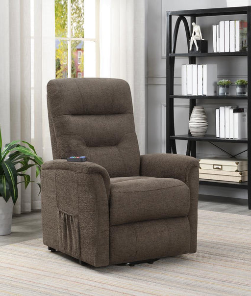 Henrietta Power Lift Recliner with Storage Pocket Brown - imattress & ifurniture (FL)