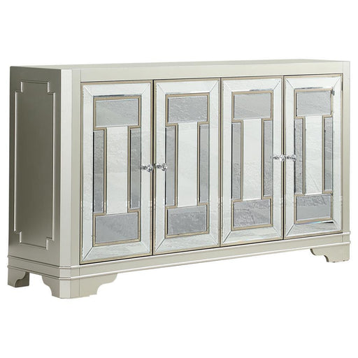 Toula 4-door Accent Cabinet Smoke and Champagne - imattress & ifurniture (FL)