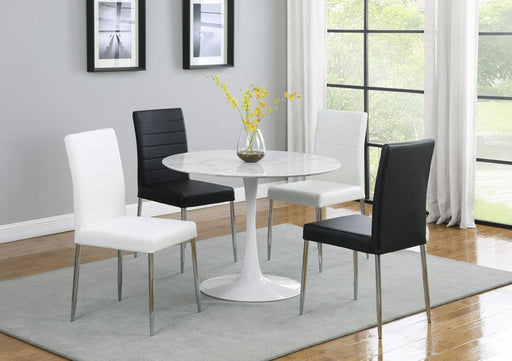 Arkell 40-inch Round Pedestal Dining Table White - imattress & ifurniture (FL)