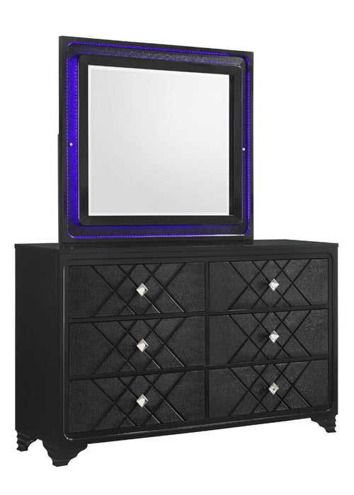 Penelope Rectangular Dresser Mirror Black - imattress & ifurniture (FL)