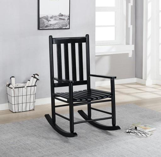 Annie Slat Back Wooden Rocking Chair Black - imattress & ifurniture (FL)