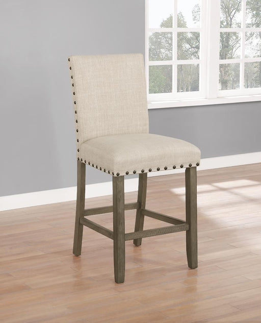 Ralland Upholstered Counter Height Stools with Nailhead Trim Beige (Set of 2) - imattress & ifurniture (FL)