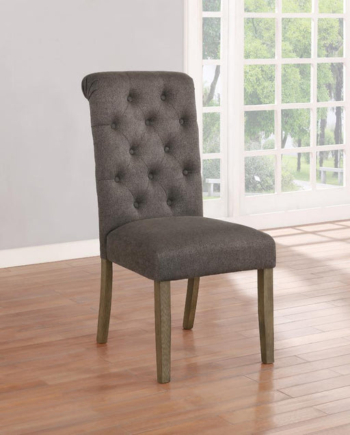 Balboa Tufted Back Side Chairs Rustic Brown and Grey (Set of 2) - imattress & ifurniture (FL)