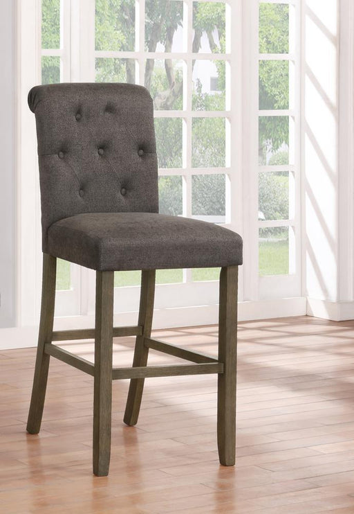 Balboa Tufted Back Bar Stools Grey and Rustic Brown (Set of 2) - imattress & ifurniture (FL)