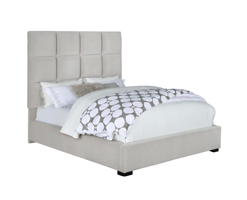 Panes Queen Tufted Upholstered Panel Bed Beige - imattress & ifurniture (FL)